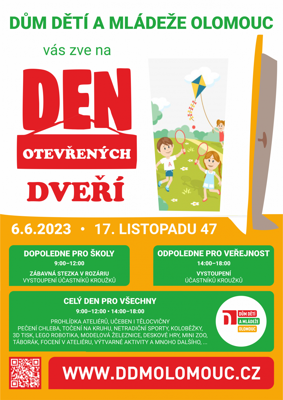 Dům dětí a mládeže Olomouc - Den otevřených dveří