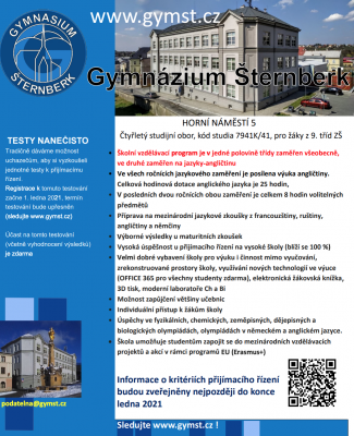 Gymnázium, Šternberk, Horní náměstí 5